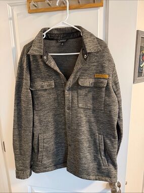 Simply Southern Gray Knit Lightweight Shirt Jacket
